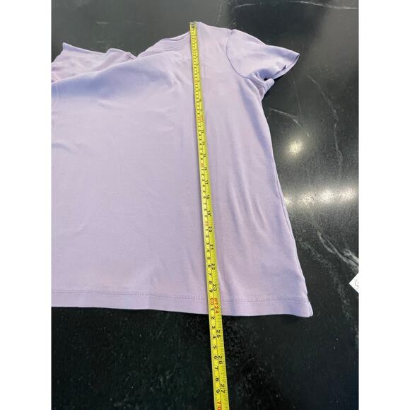 Eddie Bauer  lavender purple 100% Cotton  tagless Tee LG - Picture 4 of 5